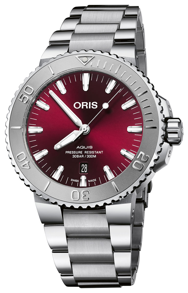 Oris Aquis Date Relief Cherry Edition 43.5 mm 01 733 7730 4158 07