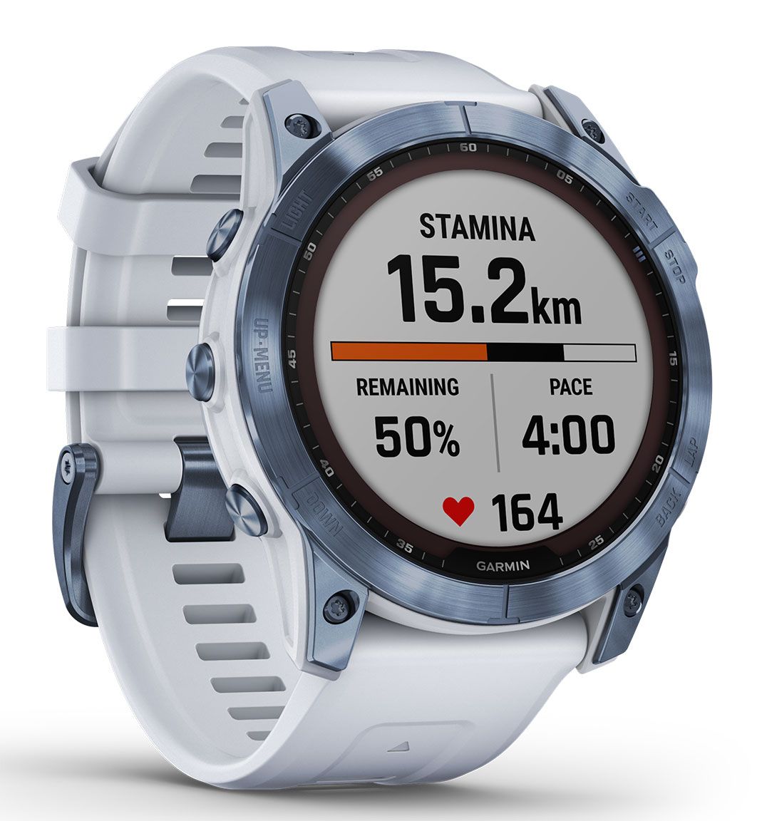 Garmin Fenix 7X Sapphire Solar Edition Blue DLC Titanium / White