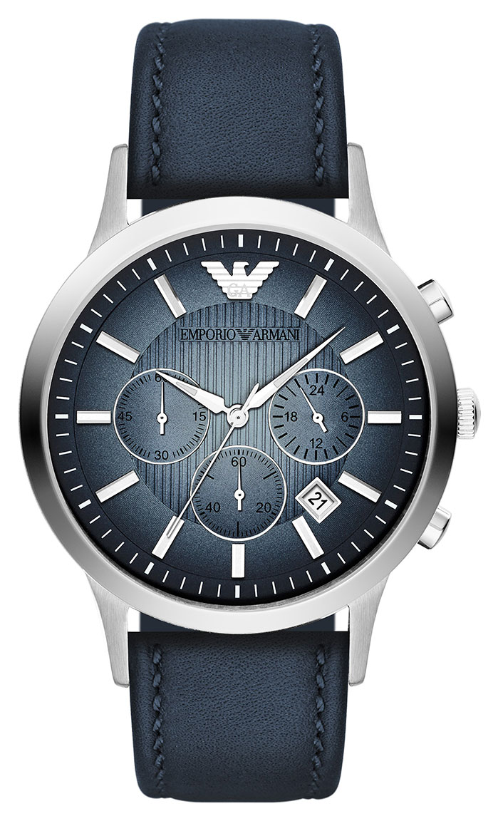 Emporio armani clearance renato blue watch