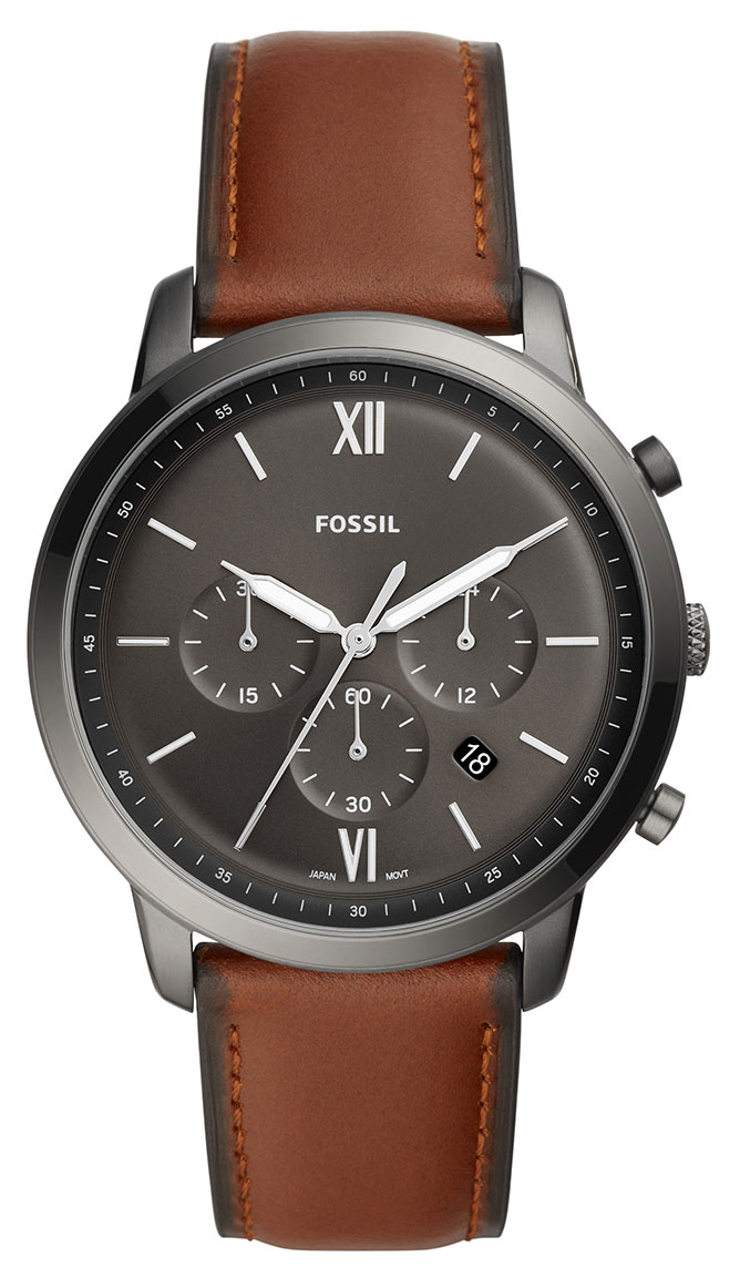 Fossil Neutra Chronograph Black leather FS6016 - watchesonline.com