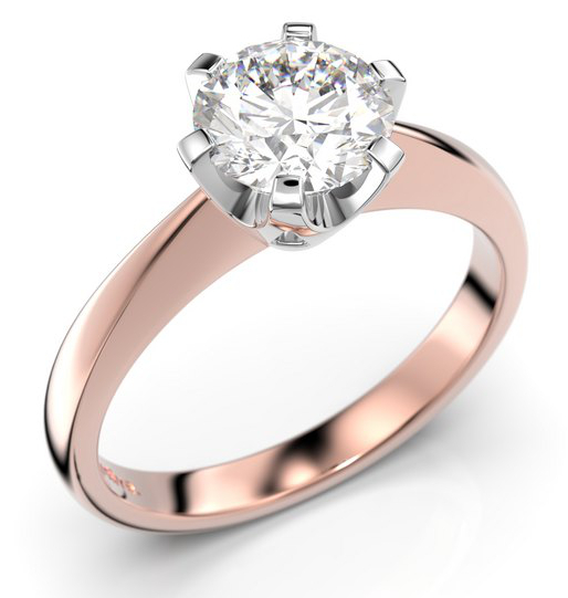 Tapered Classic Princess Cut Solitaire Engagement Ring