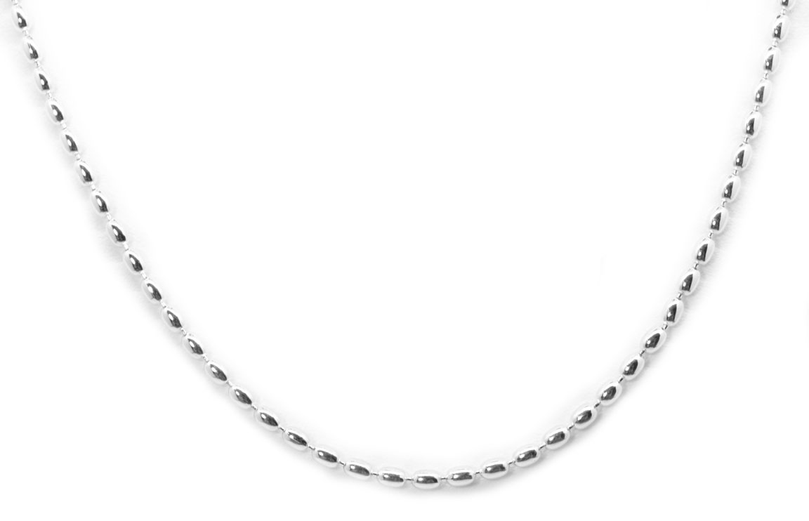 Rice bead necklace sterling silver store