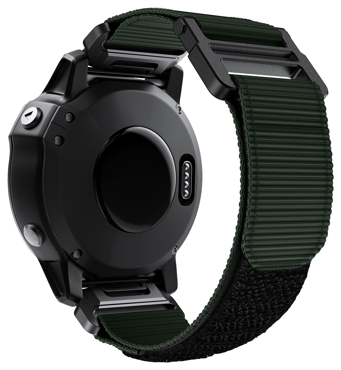 Tiera Garmin Fenix 26 mm green nylon band with quick release watchesonline