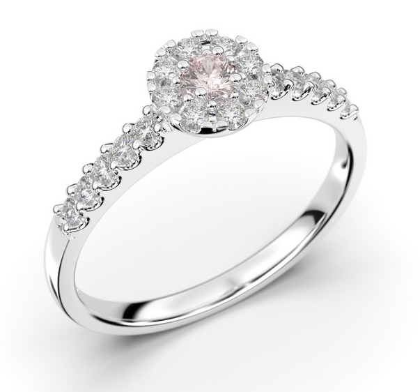 Festive Bella morganite halo diamond ring 607-025M-VK