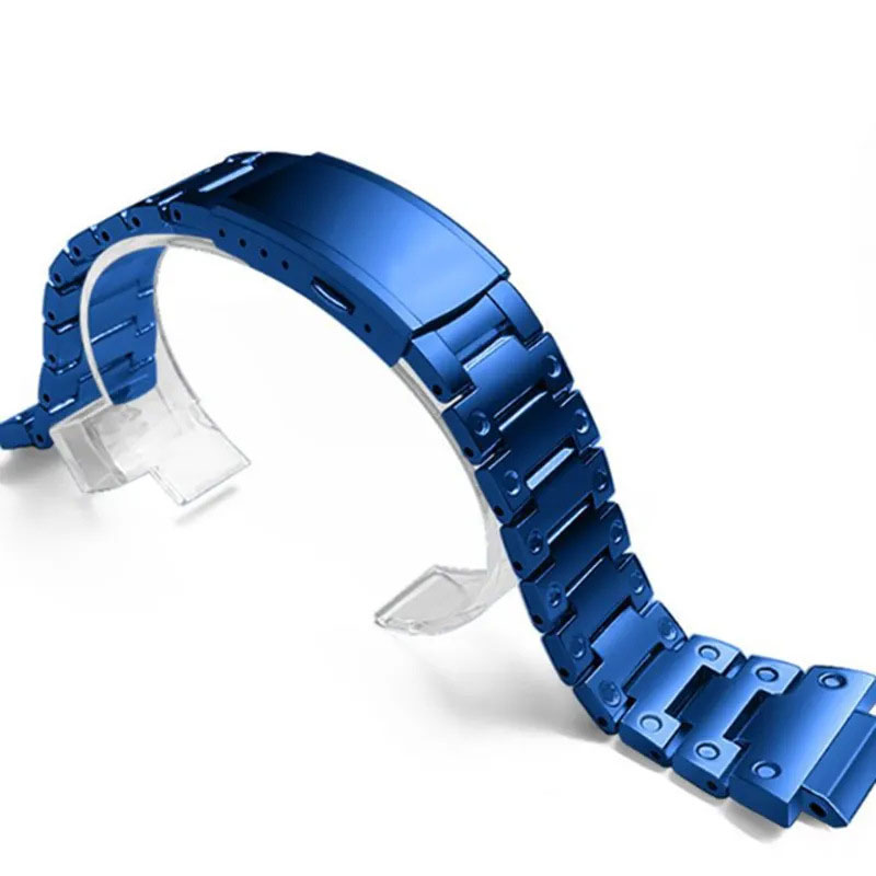 Tiera Casio DW5600 steel watch strap blue watchesonline