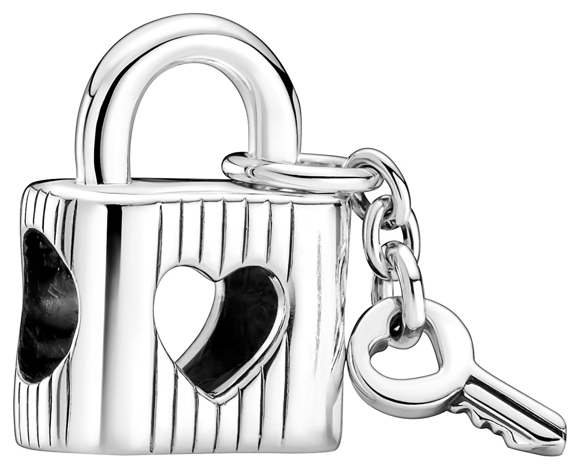 Pandora heart lock hot sale and key charm