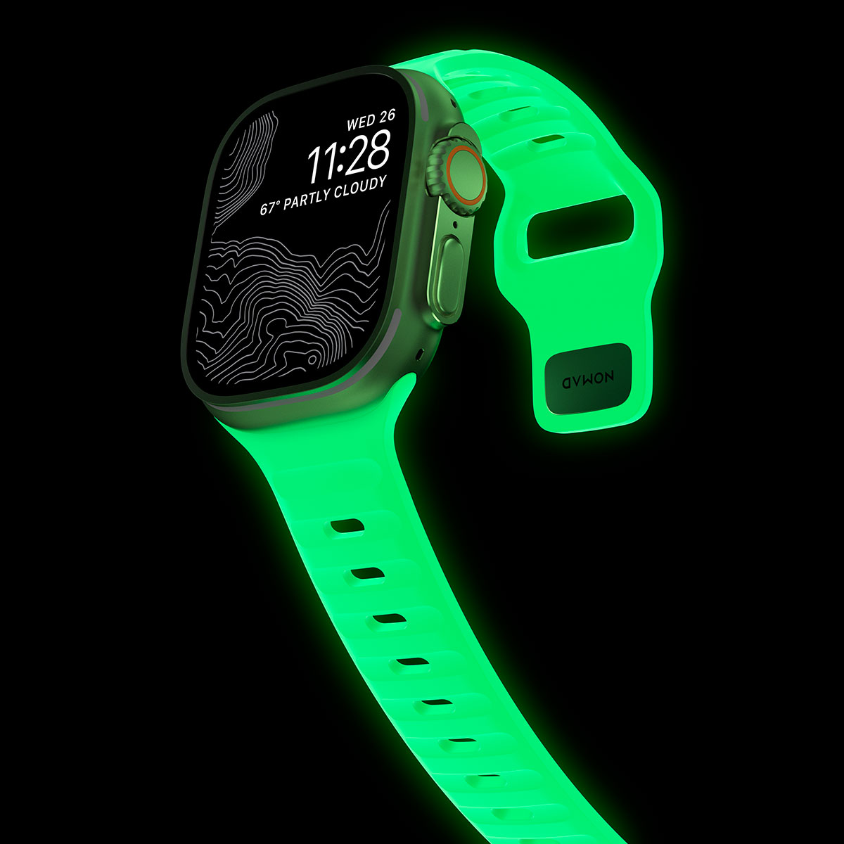 Nomad Sport Glow Strap for Apple Watch 42/44/45/49 mm - watchesonline.com