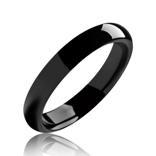 Plain Wedding Ring in Black Zirconium