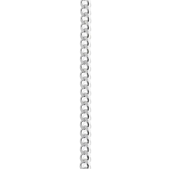Silver Curb Chain Necklace 