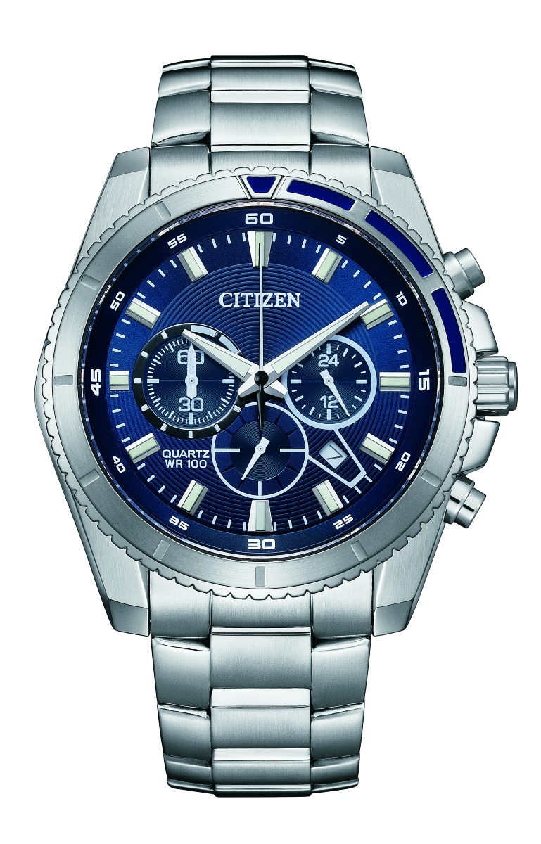 Citizen blue best sale dial chronograph