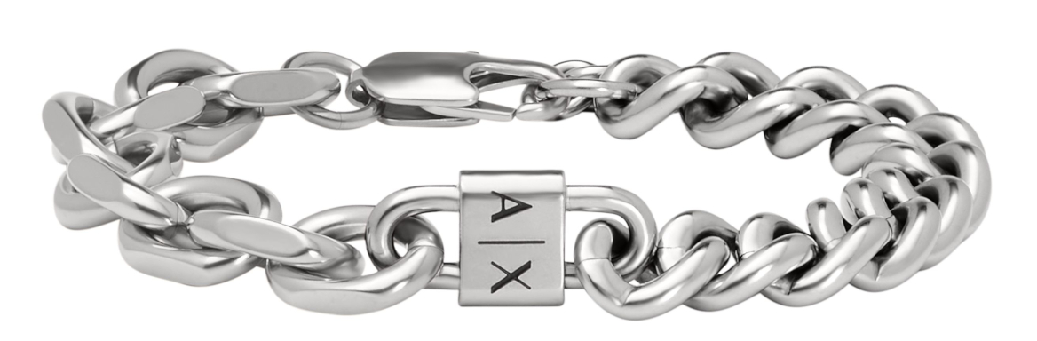 Armani Exchange silver colored bracelet AXG0114040 - watchesonline.com