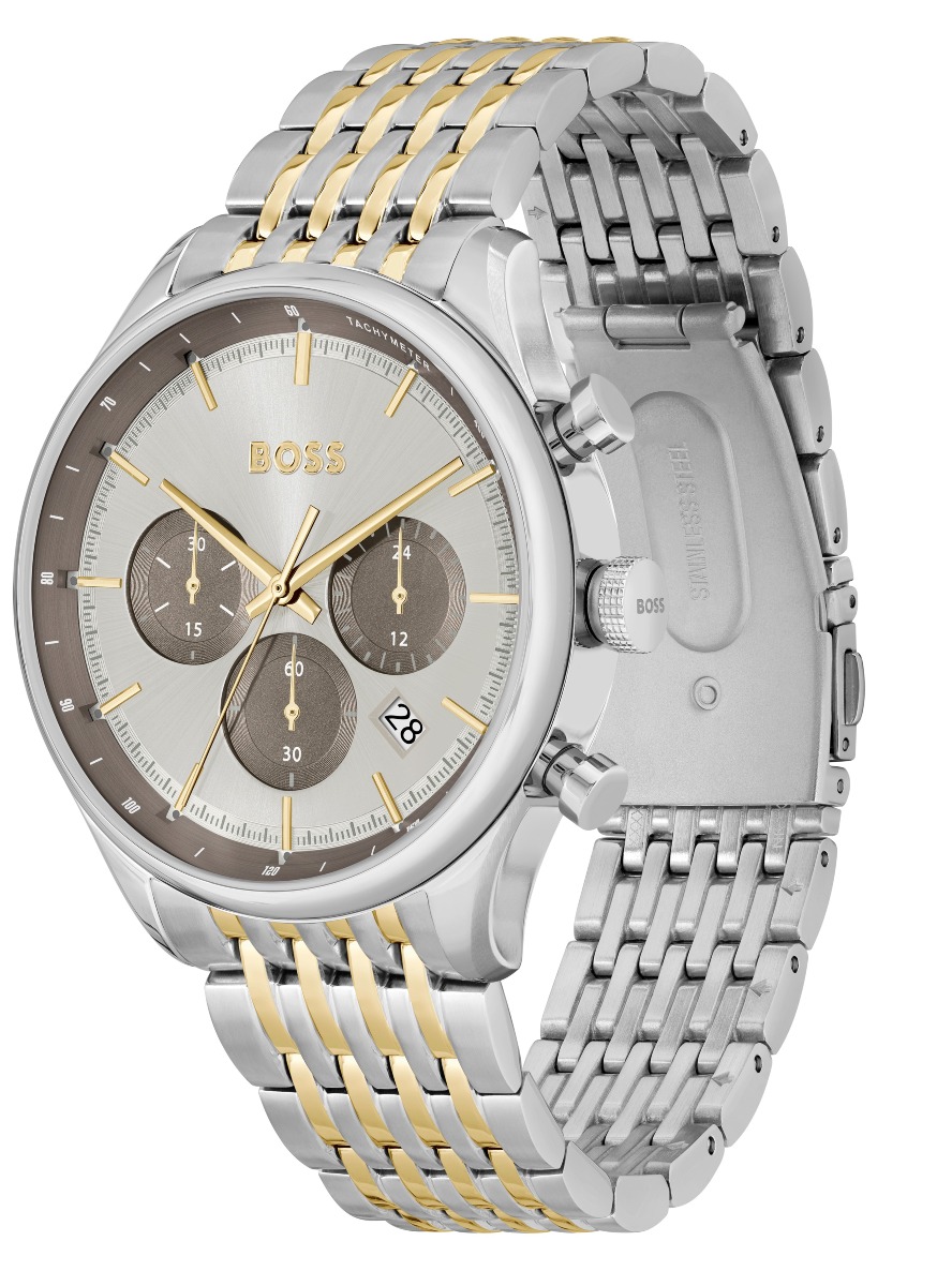 silver two-tone BOSS 1514053 Chronograph Gregor