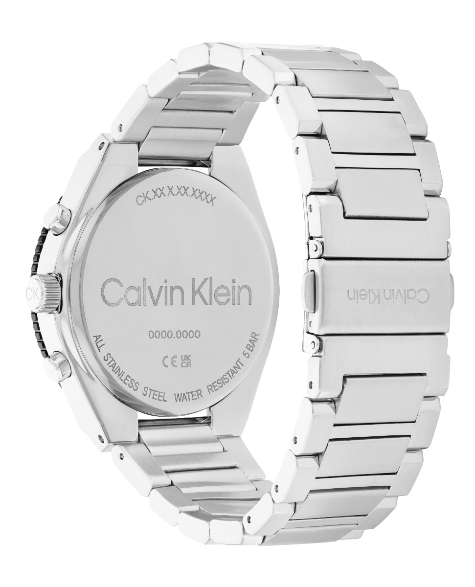 Calvin Klein 25200301 black Fearless silver dual-time