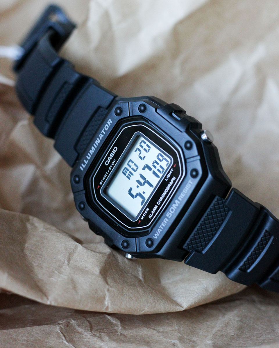 Casio Illuminator W-218 Series Digital Watch W-218H-1AVEF