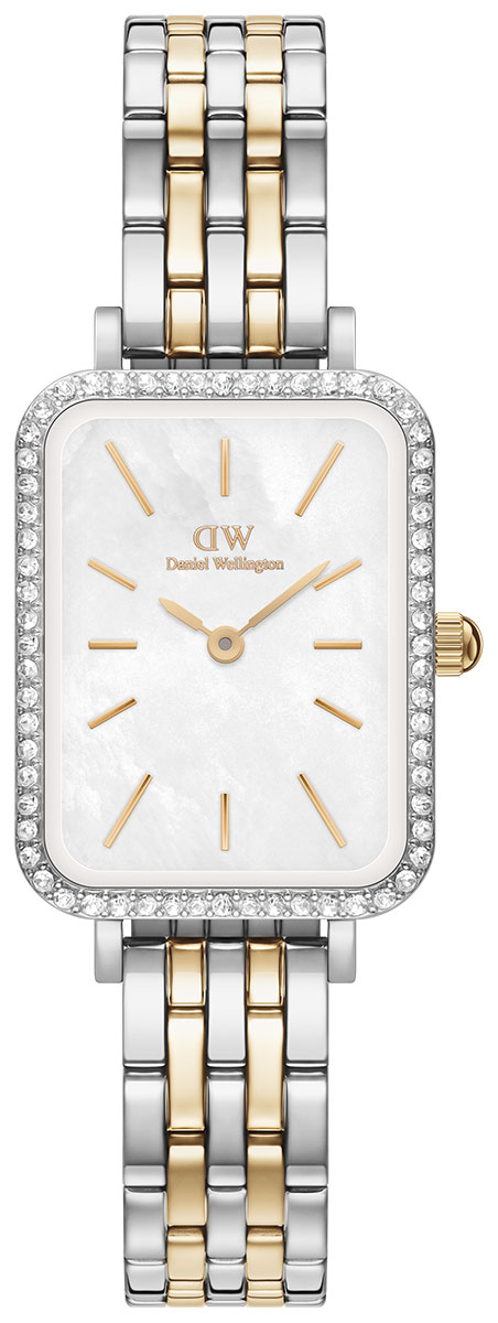 Daniel Wellington Quadro 20x26 Gold-Silver 5-Link White