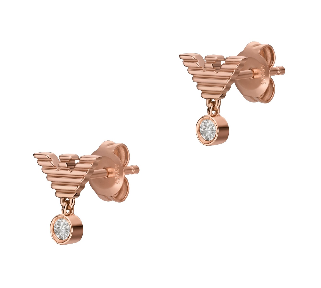 Armani earrings deals rose gold