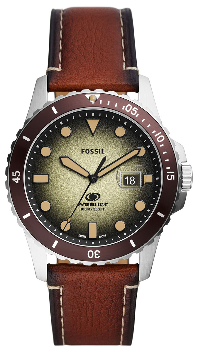 Fossil blue men's watch best sale 100 meters