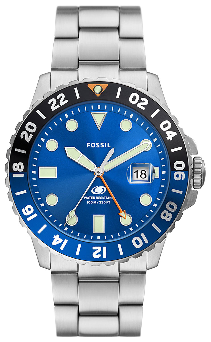 Fossil Blue FS5991 GMT watch - watchesonline.com