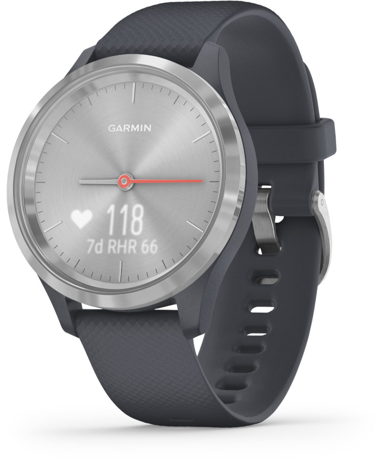 Garmin Venu, GPS Smartwatch with Bright Touchscreen Granite Blue and Silver  (Renewed)