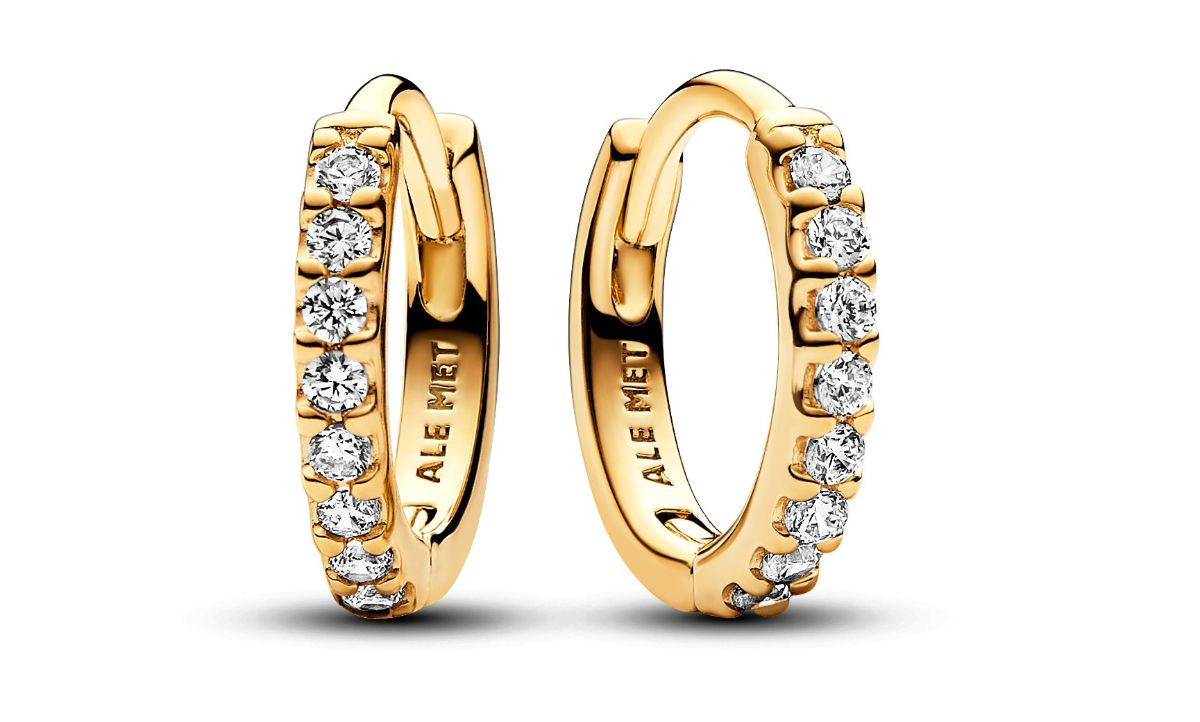 Pandora Sparkling Row Eternity Hoop Earrings