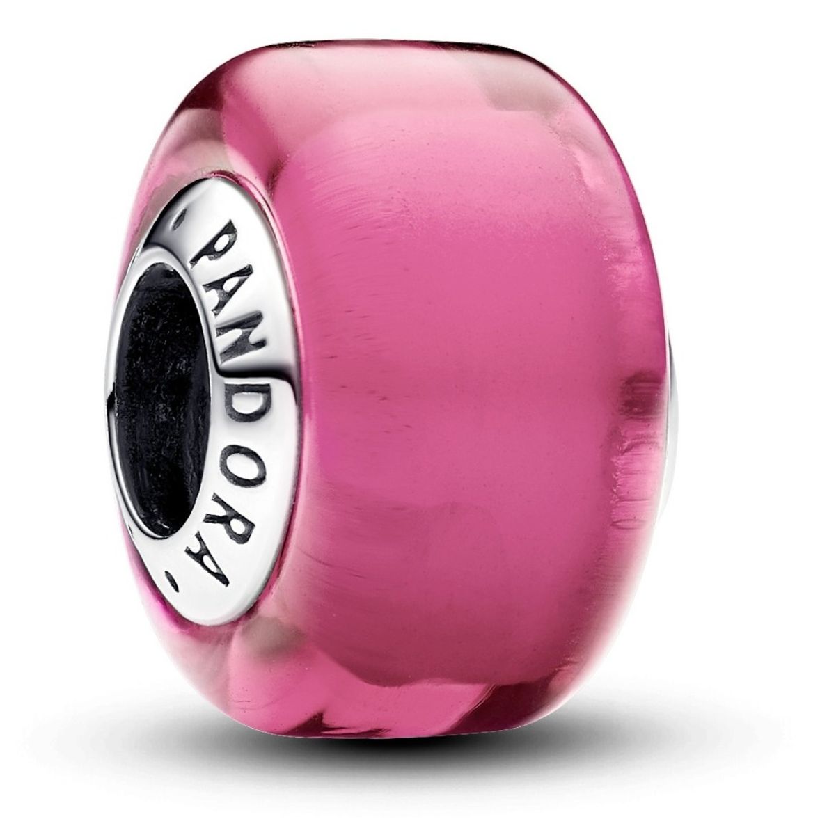 Pandora pink and white heart murano glass sale charm