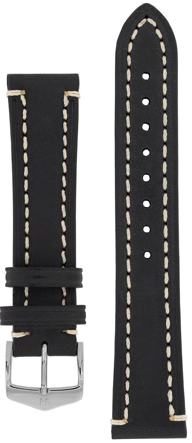 Hirsch LIBERTY Leather Watch Strap in BLACK