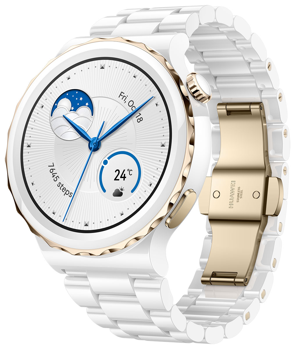 HUAWEI WATCH GT3 PRO 43MM WHITE CERAMIC WITH WHITE CERAMIC STRAP 55028824 