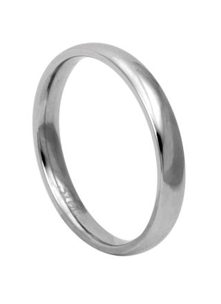 Lykka Strong plain d-shape steel ring 2,5 mm