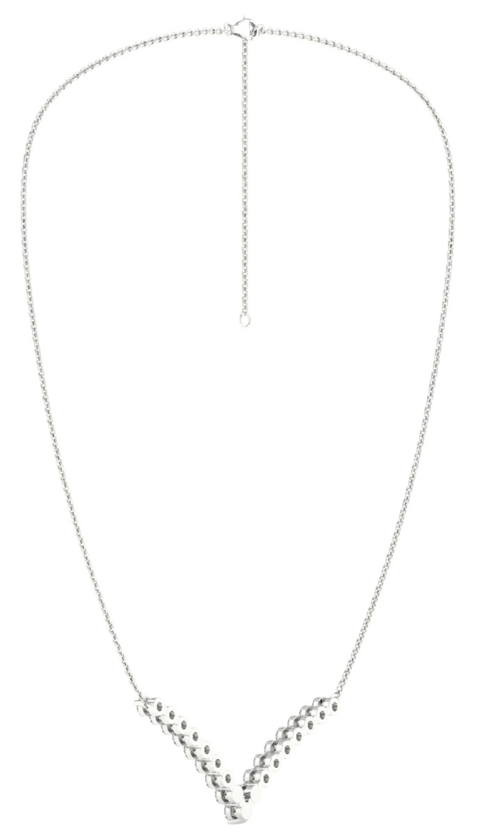 Lykka Elegance necklace with diamonds Chevron 42+3cm