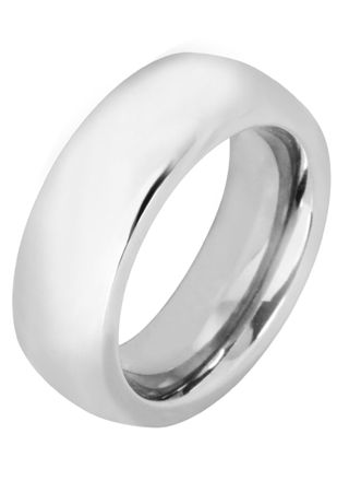 Lykka Strong plain d-shape steel ring 6,9 mm 