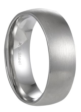 Lykka Strong plain d-shape steel ring 7 mm 