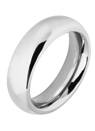 Lykka Strong plain d-shape ring steel 5,9 mm