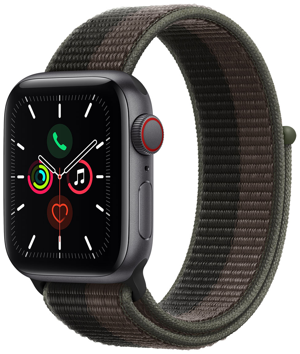 Apple Watch SE GPS + Cellular Space Grey Aluminium Case 40 mm with  Tornado/Grey Sport Loop MKR33KS/A - watchesonline.com