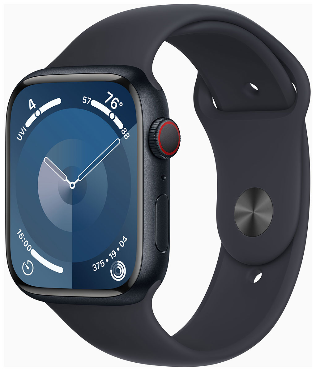 Apple Watch Series 9 GPS + Cellular 45mm Midnight Aluminium Case with  Midnight Sport Band - M/L MRMD3KS/A - watchesonline.com