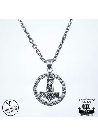 Northern Viking Jewelry Thor's Hammer Necklace NVJ-H-RS003