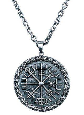 Northern Viking Jewelry Vegvisir Necklace NVJ-H-RS024