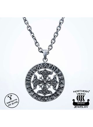 Northern Viking Jewelry Four Thor's Hammer Necklace NVJ-H-RS030