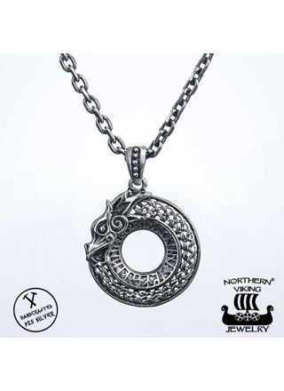 Northern Viking Jewelry Dragon Necklace NVJ-H-RS033