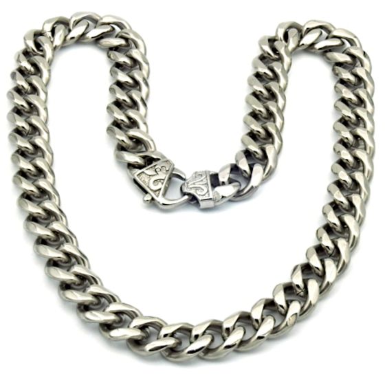 Titanium Chain Necklace with Locking Clasp
