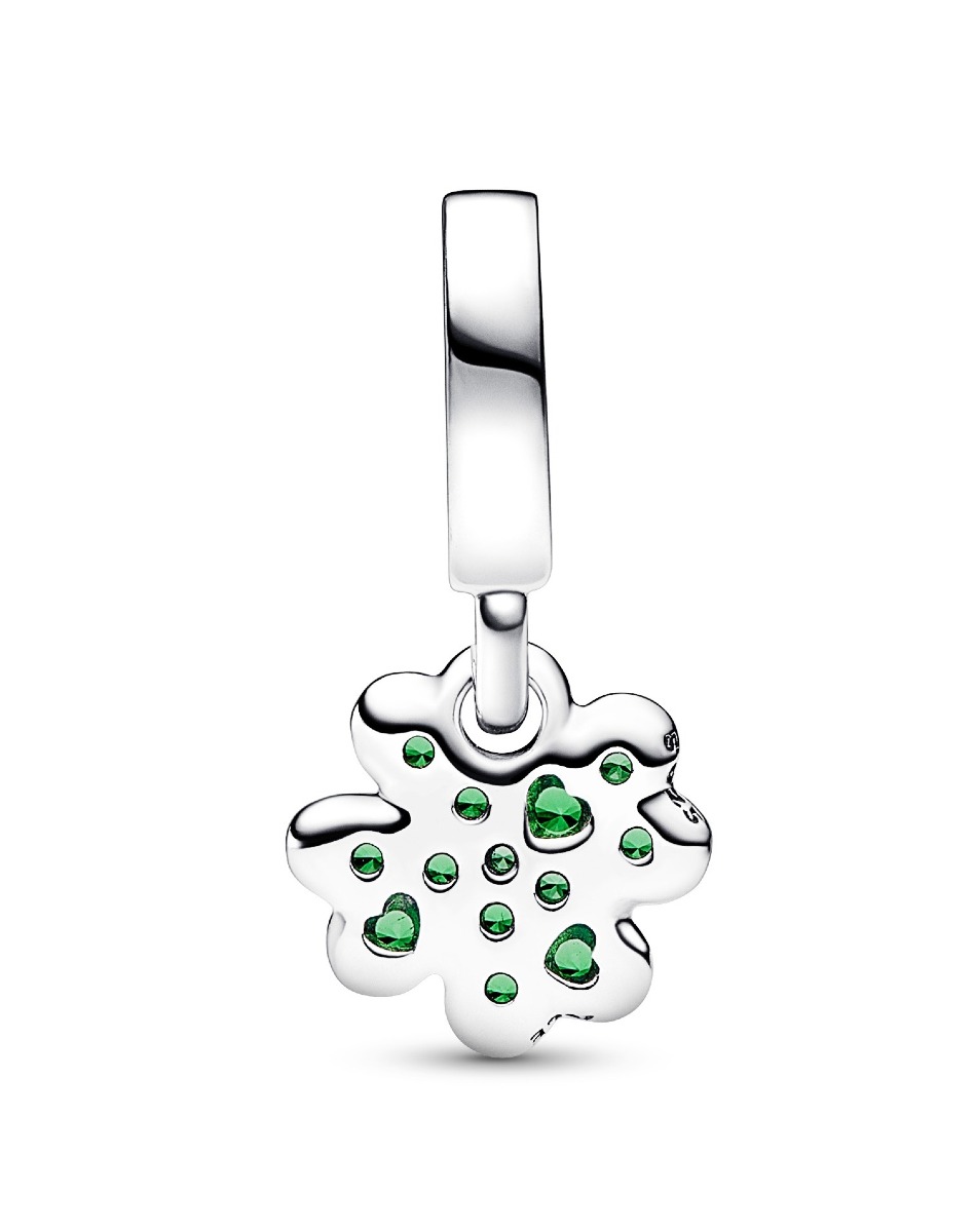 Pandora Four Leaf Clover Charm :: Gems with Sterling Silver 792752C01 ::  Authorized Online Retailer