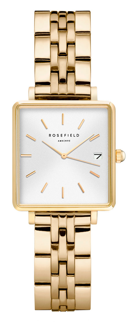 Rosefield The Boxy XS QMWSG Q021 White Gold watchesonline