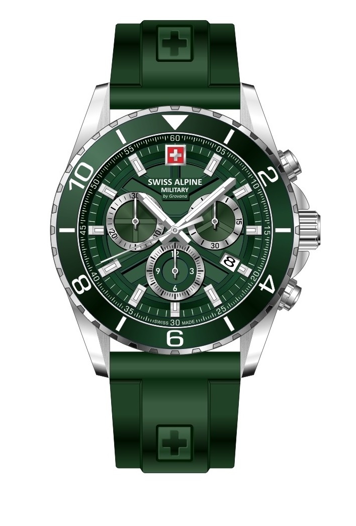 Swiss Alpine Military Sentinel Chronograph PU blue 7073.9835 watchesonline