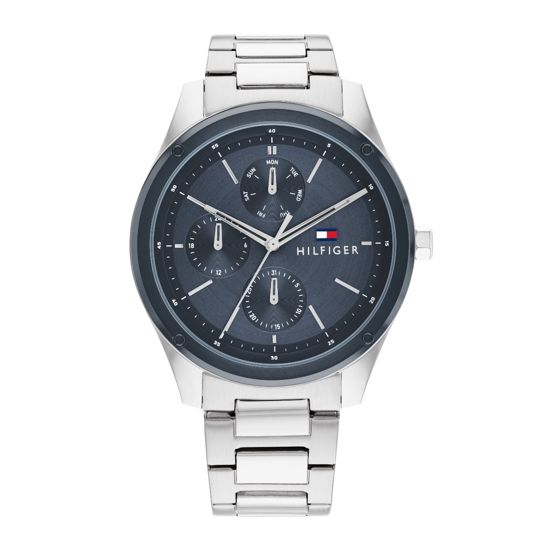 blue steel Tyler Hilfiger Stainless 1710532 Tommy Silver