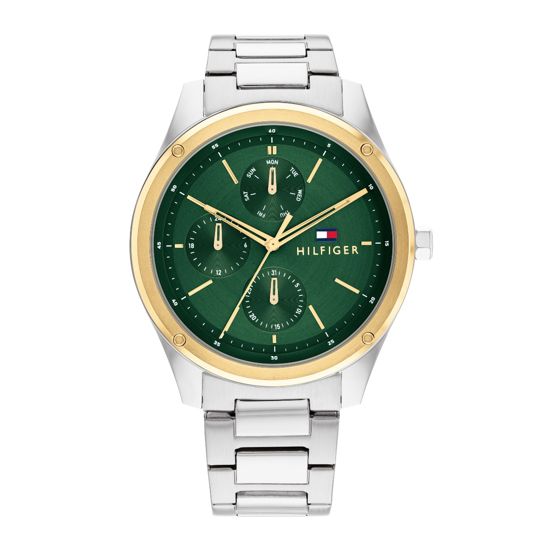 Stainless gold Tyler steel 1710537 Tommy green Hilfiger Silver