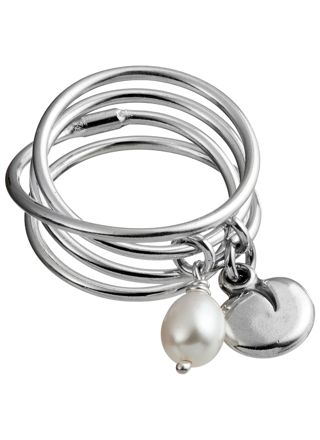 Kalevala Twinflower ring white pearl 2465400VHE